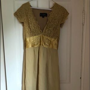 Nicole Miller gold dress
